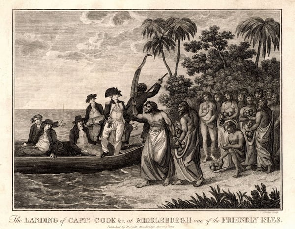 James Cook landing in the Friendly Islands